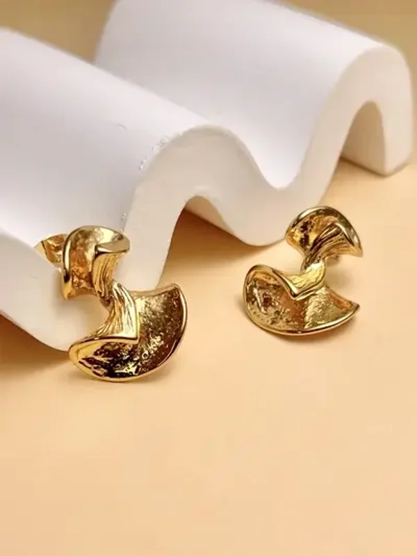 Boucle d'oreille en acier inoxydable en forme de nœud -Chic