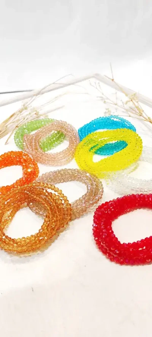 Bracelet élastique Crystal transparent multi tours