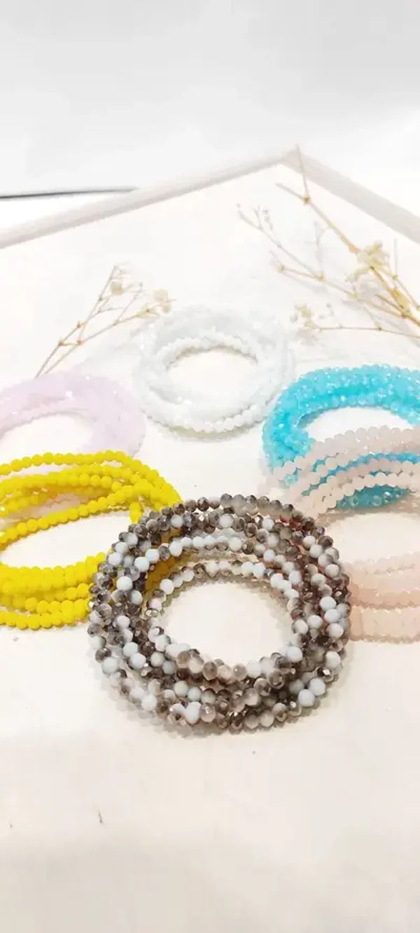 Bracelet élastique Crystal transparent multi tours