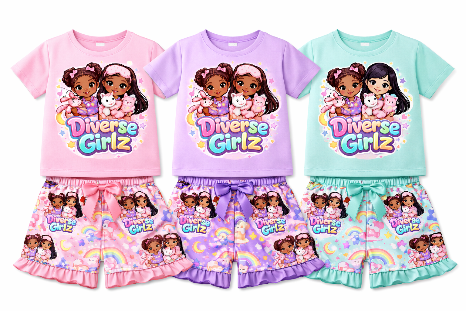 Diverse Girlz luxury silk sets