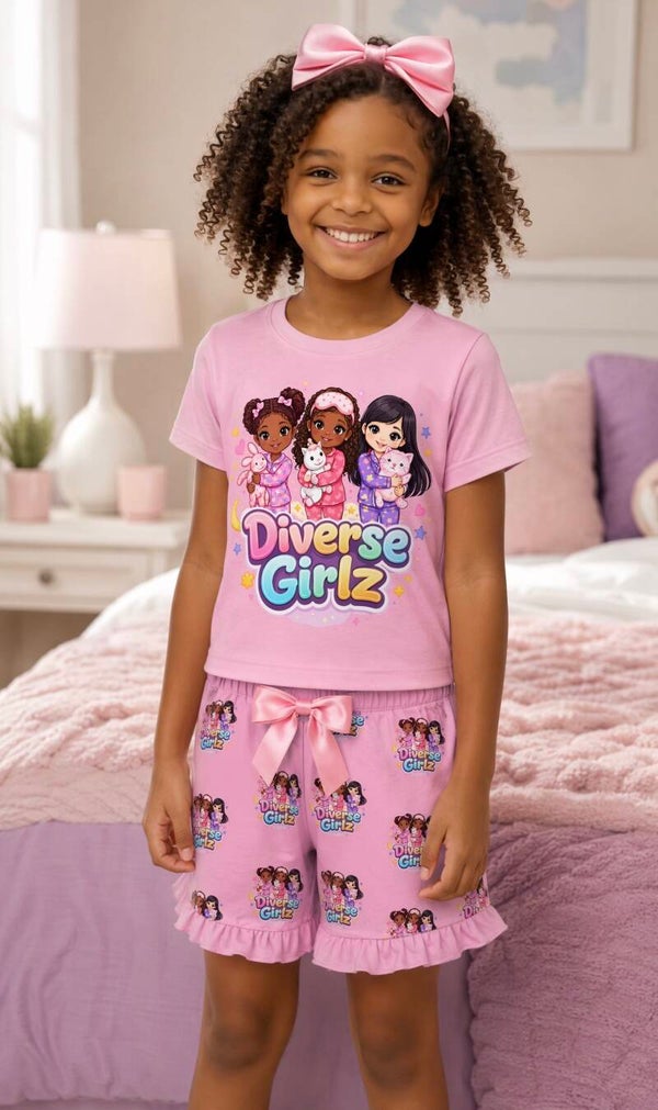 Diverse Girlz pink & purple luxury trio sets