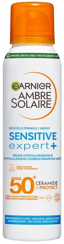 Garnier Ambre Solaire Sensitive Expert+ Hypoallergene Zonnebrand Mist SPF50+