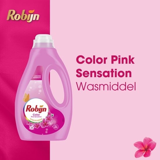 Robijn - Vloeibaar Wasmiddel - Pink Sensation - 6 flessen - 144 Wasbeurten - Voordeelverpakking