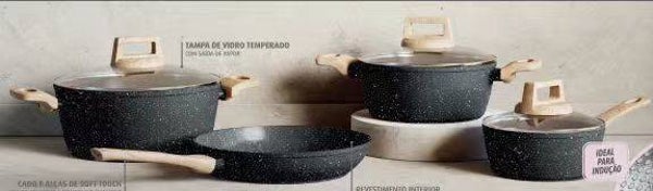 Just Perfecto granieten pannenset, 4 stuks