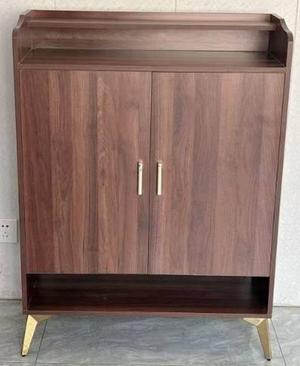 Baxton Studio Lena Walnootbruine Schoenenkast – 5 Planken