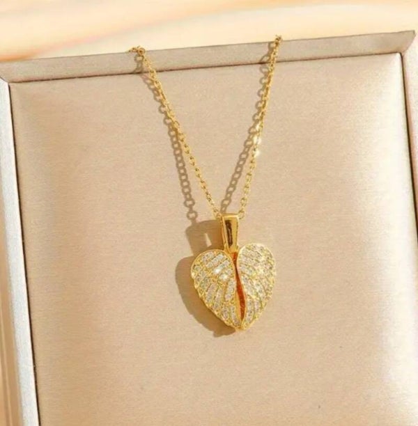 Collier Doré Coeur Ange