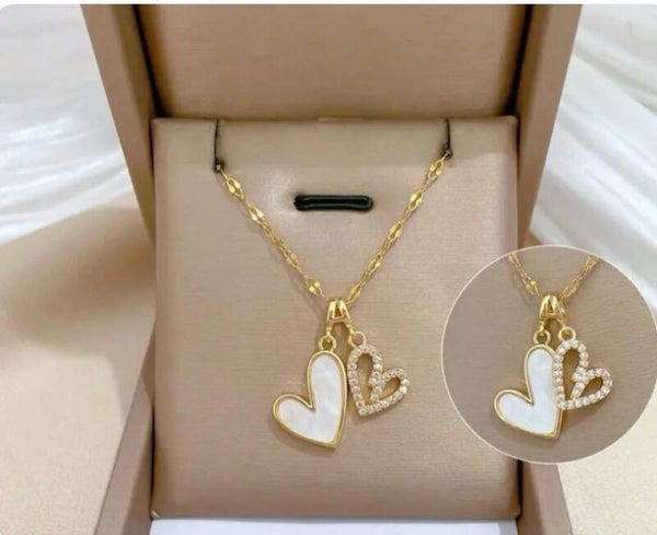 Collier Double Coeur