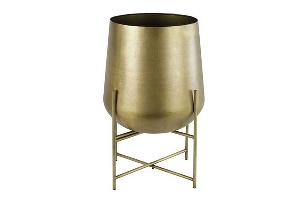 Bloempot Obelix S mat messing 44 x 44 x H66 cm