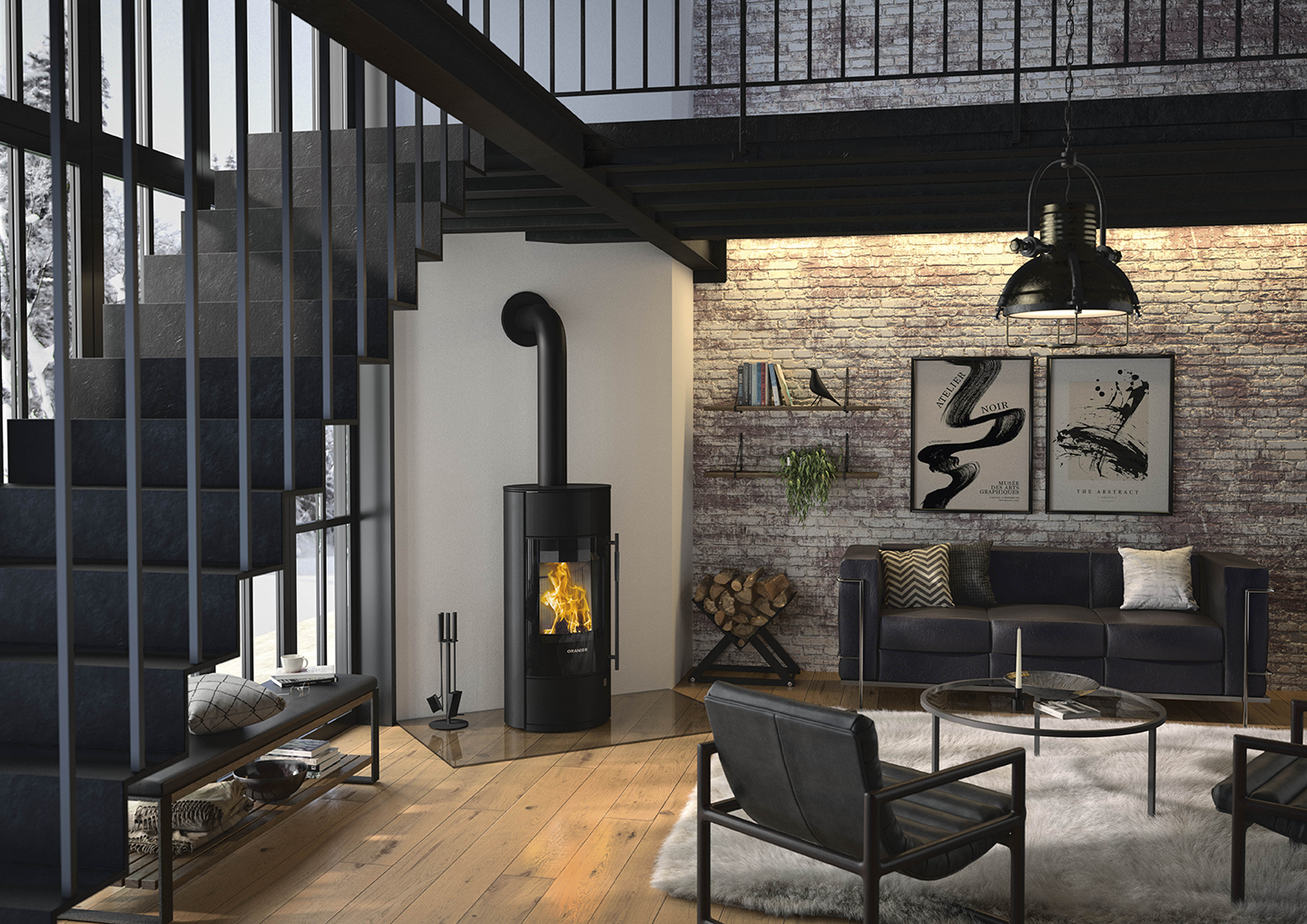 Poêle à bois Polar Neo Blackline