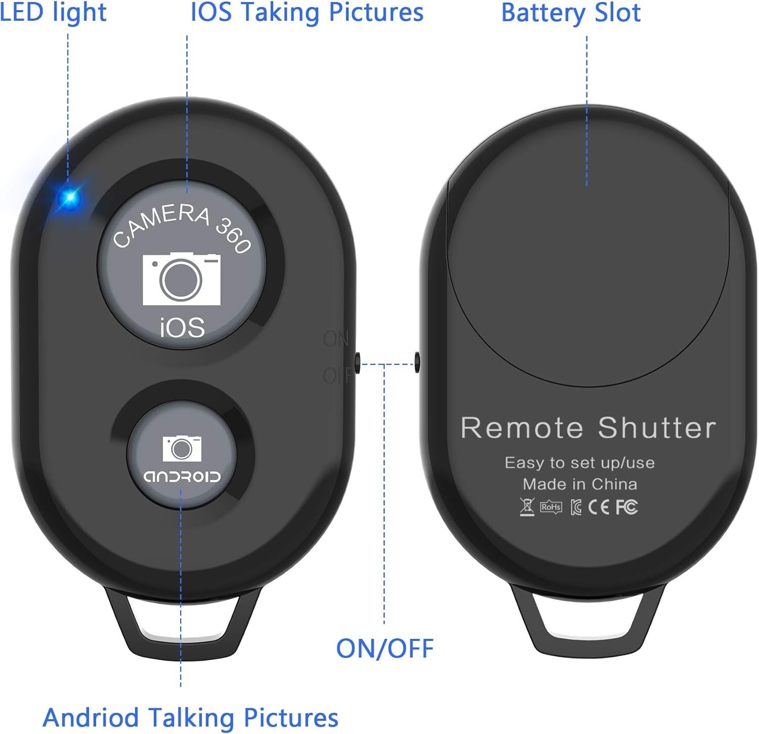 Wireless Camera Remote Shutter for Smartphones