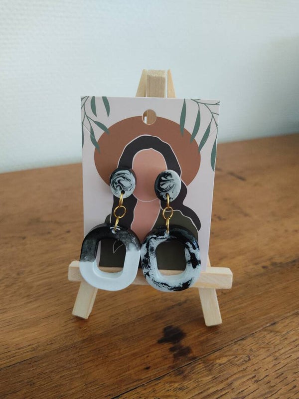 Boucle d' oreille double
