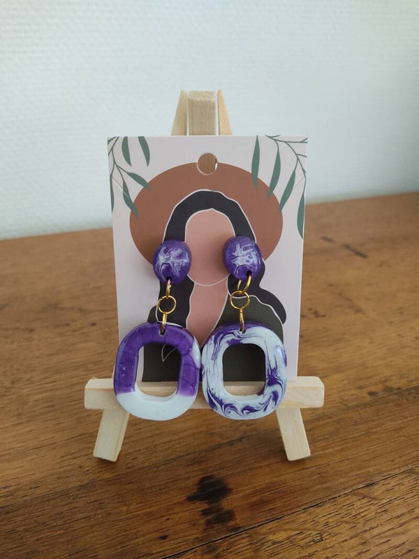 Boucle d' oreille double