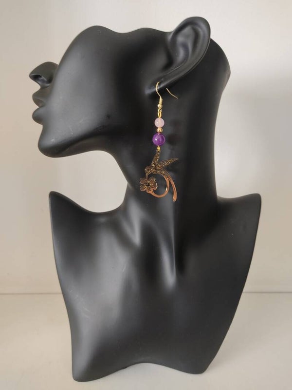 Boucle d'oreille Colibri