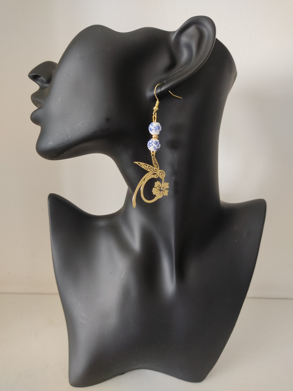 Boucle d' oreille Colibri
