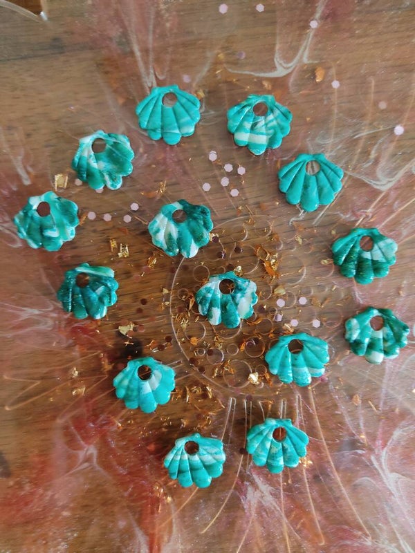 Pampille coquillage ( vert )
