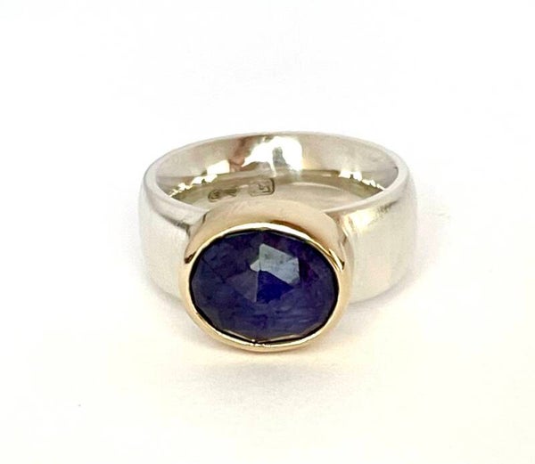 Zilver en Geelgoud met Sapphire