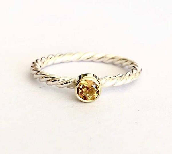 Rosita's Mix Zilver en Geelgoud met Citrine