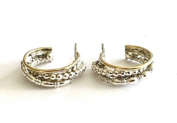 Creolen Zilver met Geelgoud