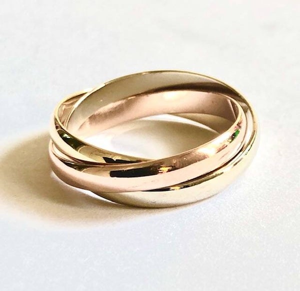 Tricolor ring Roodgoud, Geelgoud en Witgoud