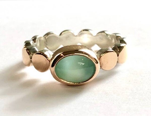 Rosita's Mix Chalcedony zilver mer Roségoud