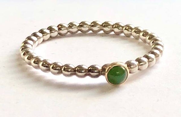Rosita's Mix Zilver en Geelgoud met Nefriet