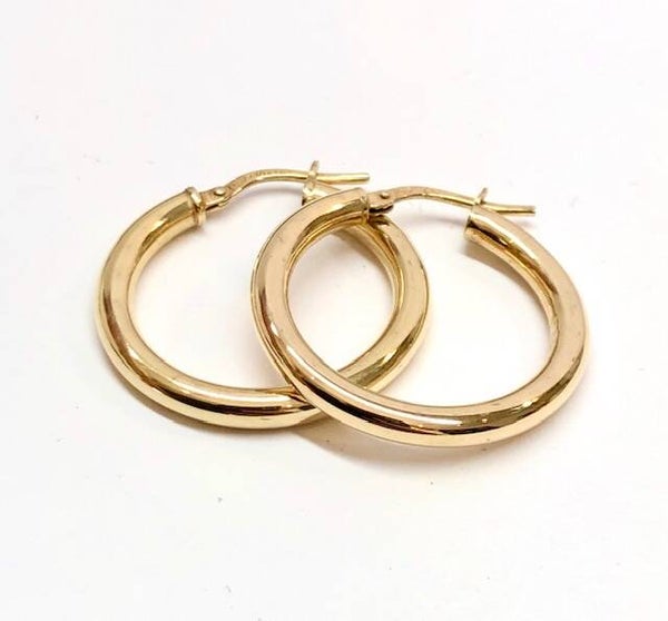 Geelgouden creolen met Zilveren binnenkern