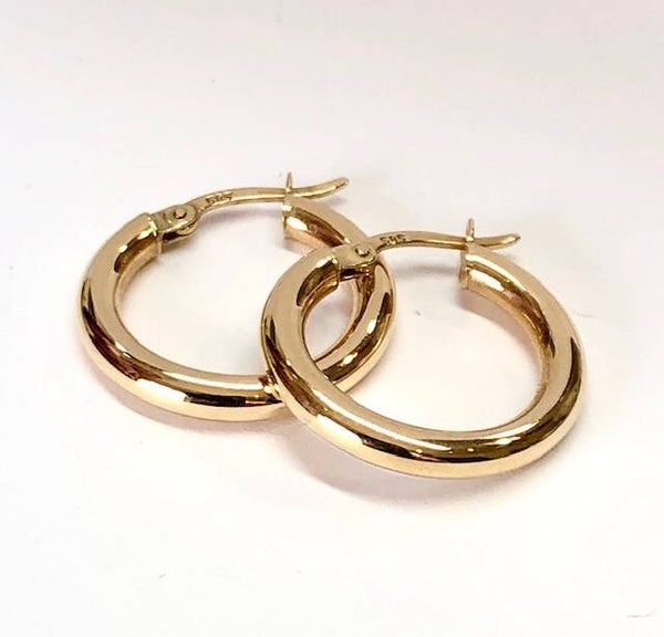 Geelgouden creolen met Zilveren binnenkern