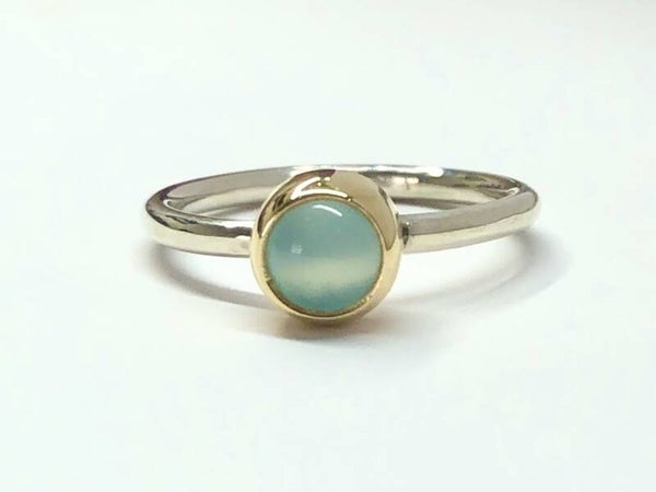 Rosita's Mix Zilver en Geelgoud met Chalcedony