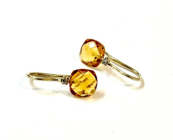 Huggs Hollandse haken  met Citrine en Diamond