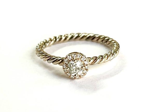 Rosita's Mix Diamond halo  Witgoud, Geelgoud, Roségoud