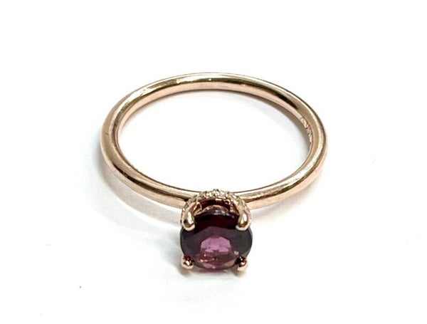 Rosita's Mix Rhodolite en Diamond halo Roségoud