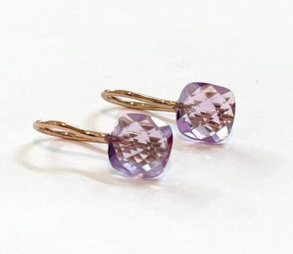 Huggs Hollandse haken Roségoud  met Amethyst