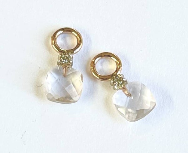 Huggs Creool hanger Roségoud met Rose Quartz en Diamond