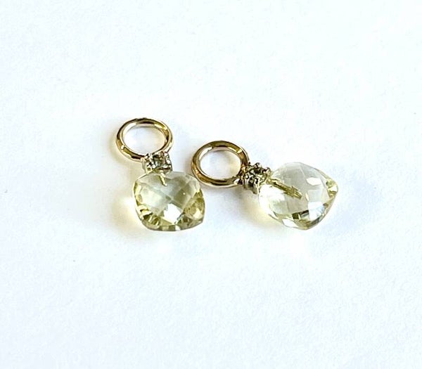 Huggs Creool hanger met Lemon Quartz en Diamond