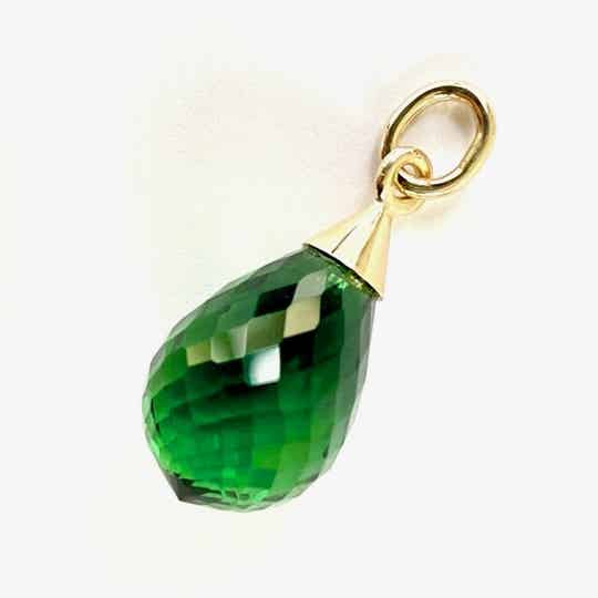Green Quartz briolette hanger