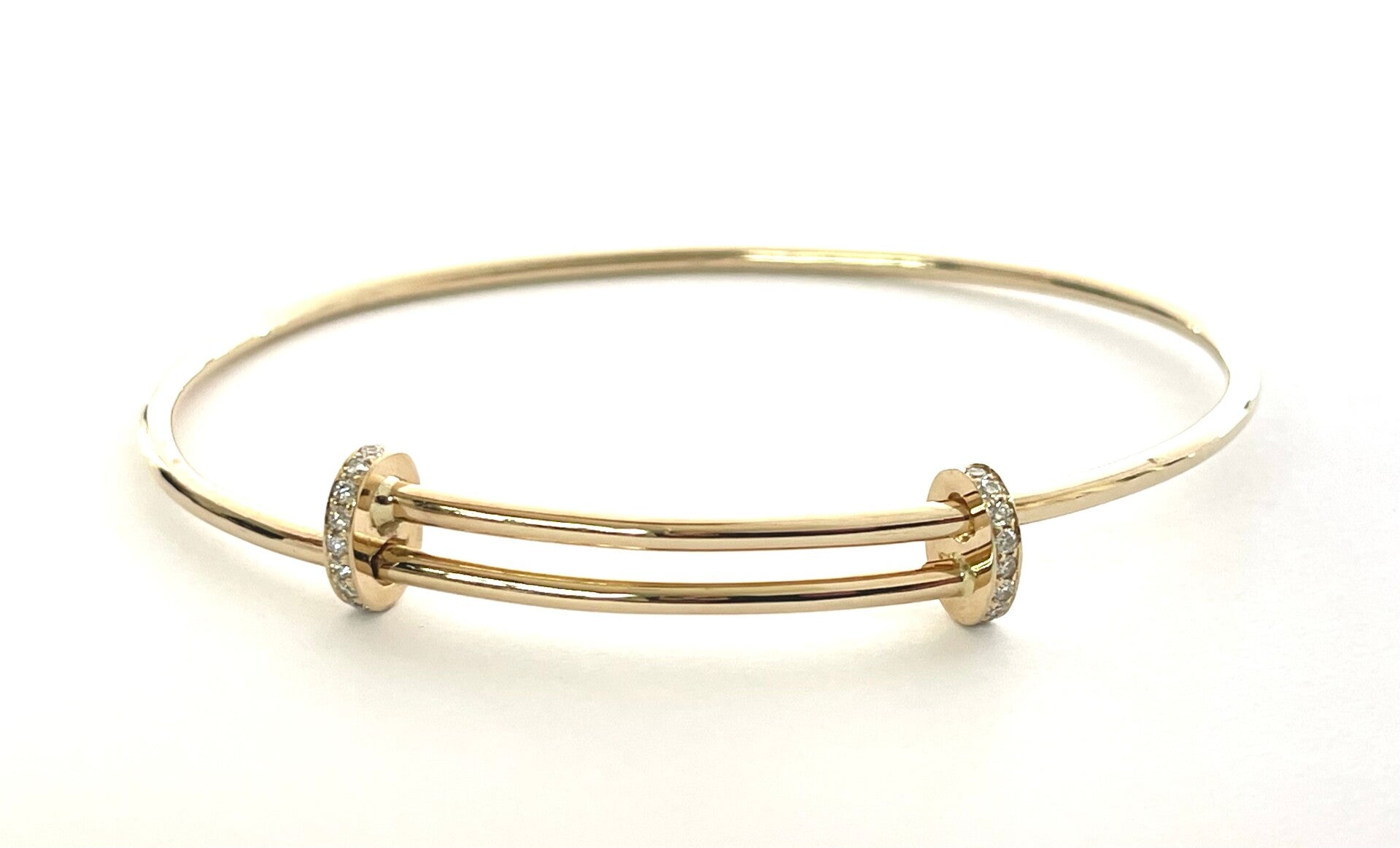 Geelgouden Slavenband met Diamond