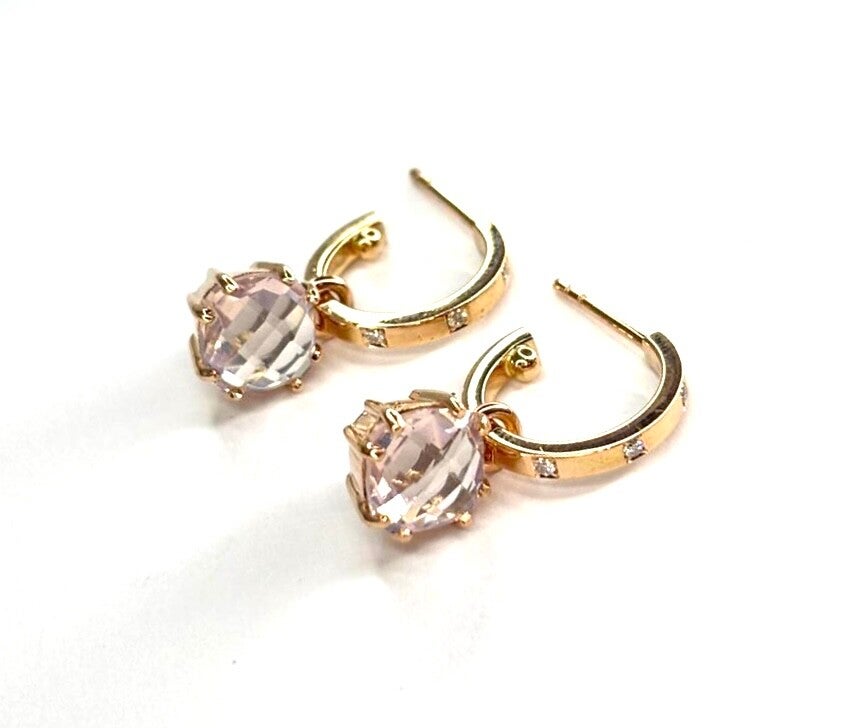 Rosegouden Rosequartz Huggs creoolhangers