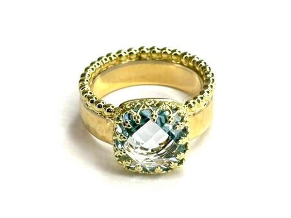 Joy ring Geelgoud met Topaz