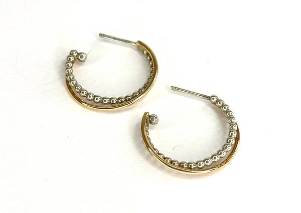 Creolen Zilver met Roségoud