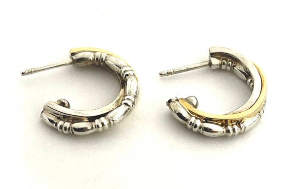 Creolen Zilver met Geelgoud