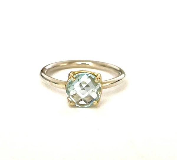 Rosita's Mix Zilver en Geelgoud met Sky blue Topaz