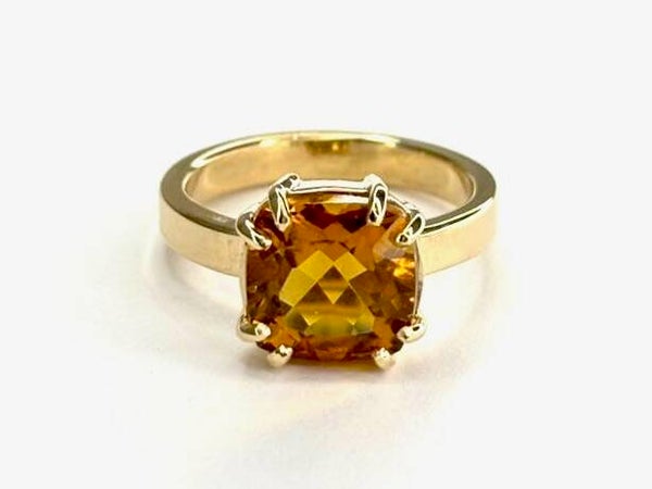 Huggs ring Roségoud Madeira Citrine
