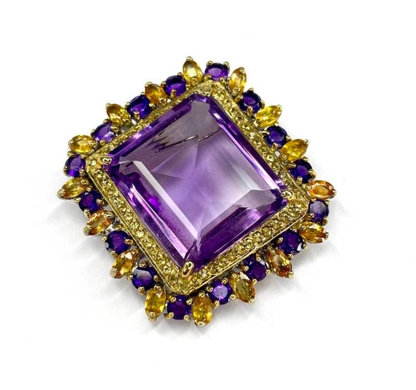 Broche zilver met Amethyst