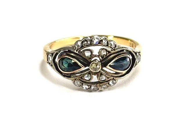 Vintage Geelgouden ring met Diamant