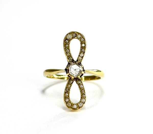 Vintage Geelgouden ring met Diamant