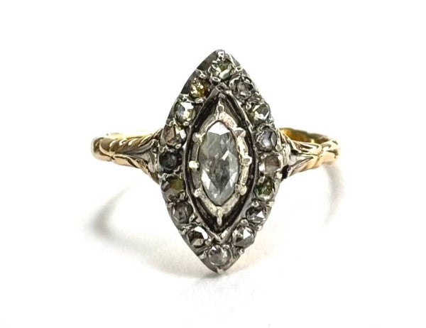 Vintage Geelgouden ring met Diamant