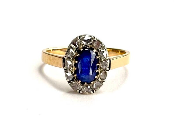 Vintage Geelgouden ring met Diamant
