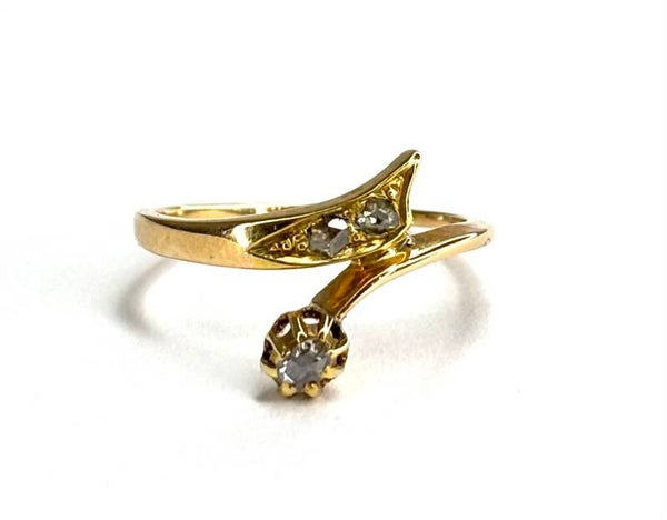 Vintage Geelgouden ring met Diamant
