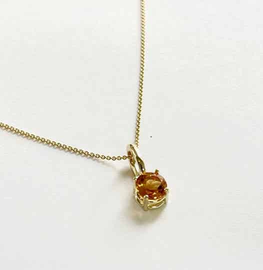 Hanger Geelgoud met Citrine