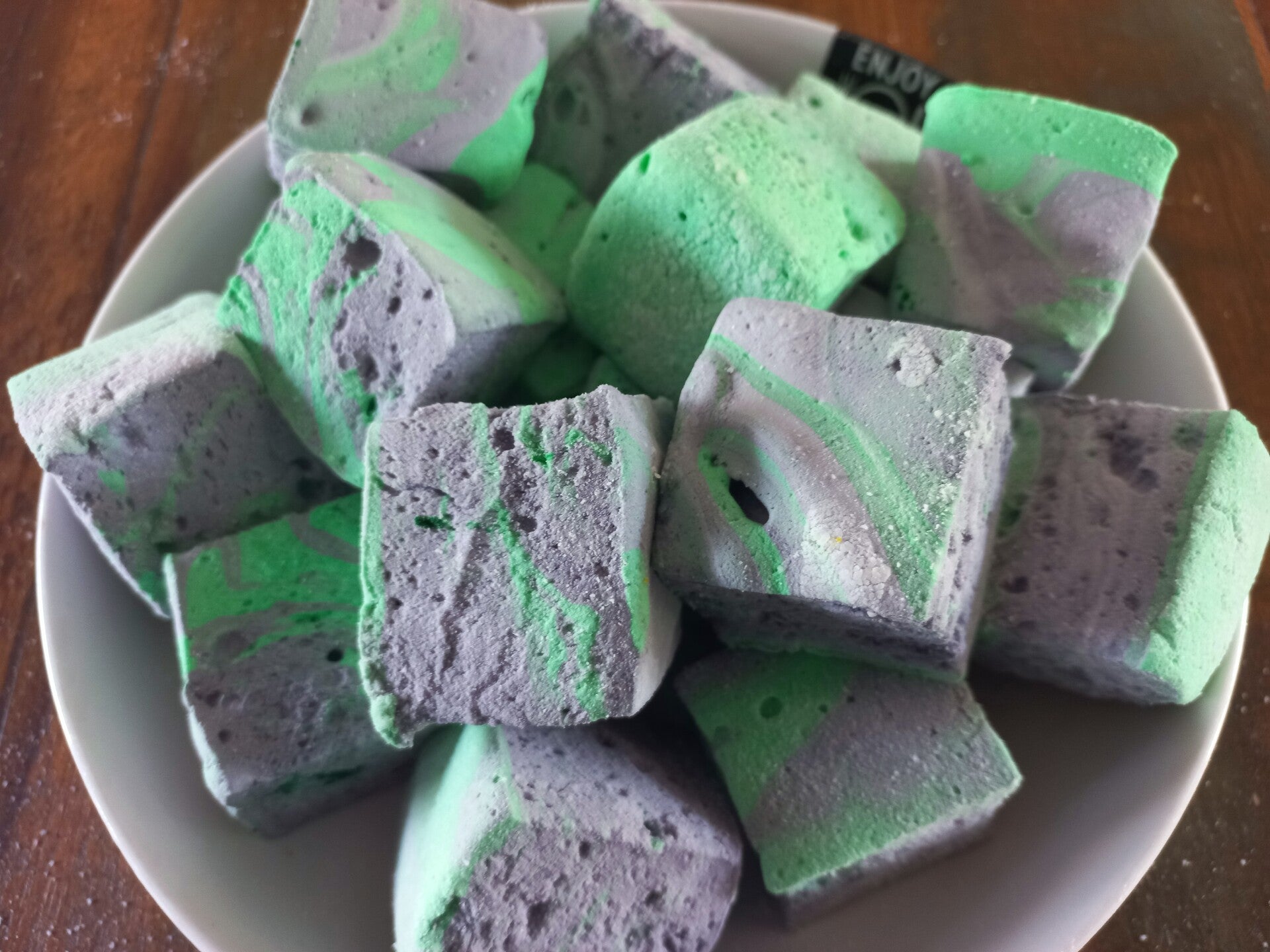 Drop & munt marshmallows